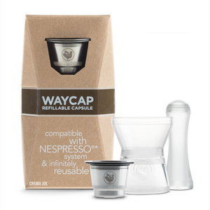 WayCap Ez One Pack Reusable Coffee Pod for Nespresso® | Stainless Steel Coffee Capsule with tamper